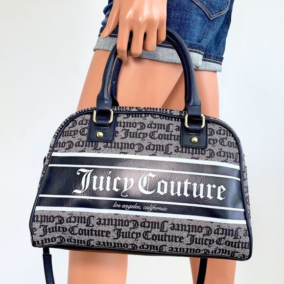 Juicy Couture Black Fashionista Bowler Satchel Bag NWT - Picture 3 of 11